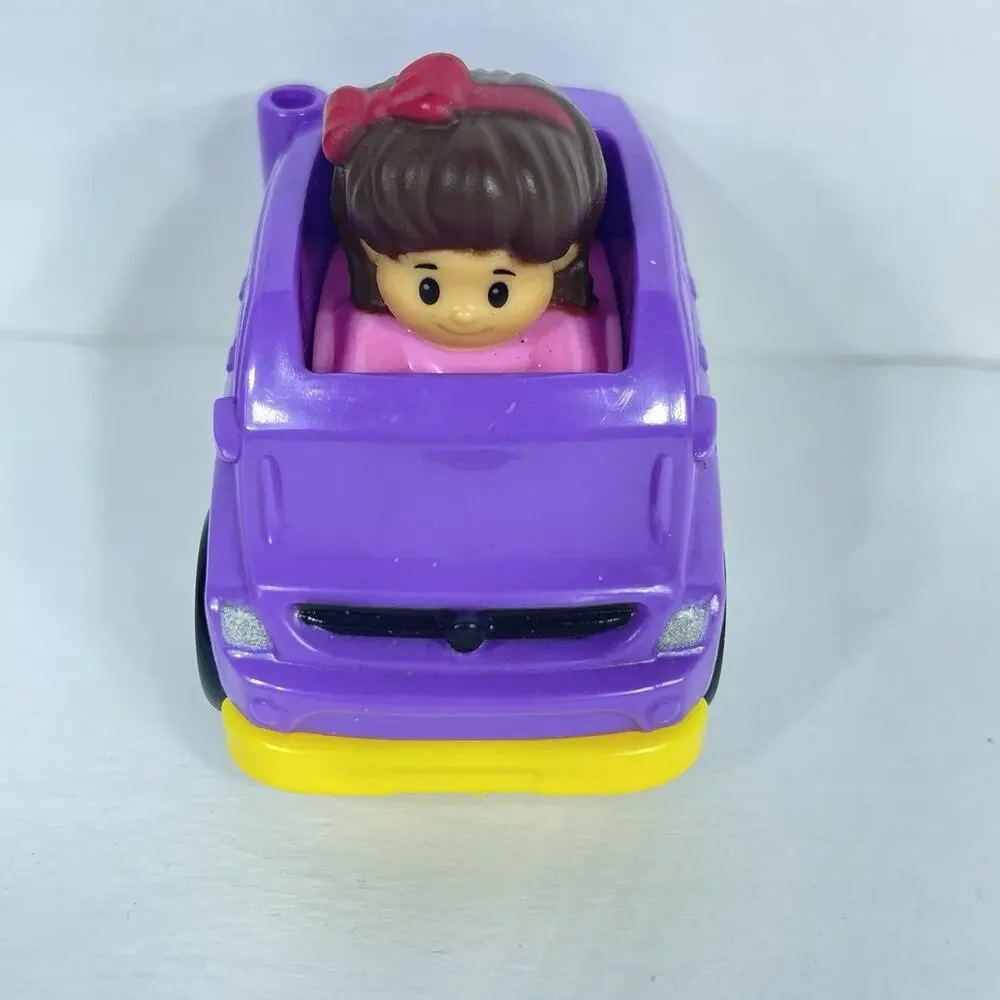 Fisher Price Little People Wheelies Mia Purple Car Green SUV Red Race Car‎ Lot 3